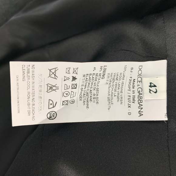 DOLCE & GABBANA Size 6 Grey Virgin Wool Jacket Blazer - Picture 6 of 7